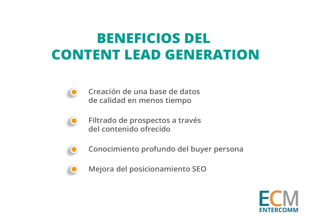 Beneficios del content lead generation