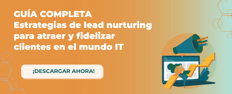 Banner descargable de lead nurturing para empresas IT