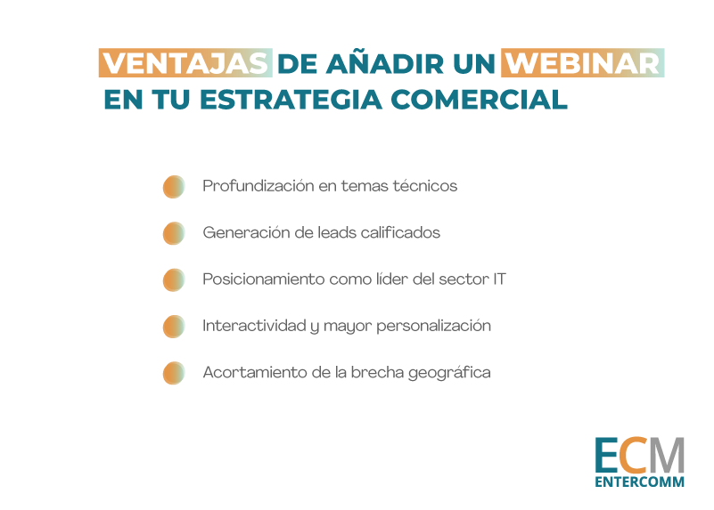 Ventajas de añadir un webinar IT en tu estrategia comercial